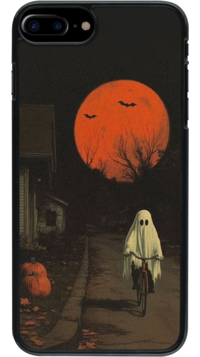 Coque iPhone 7 Plus / 8 Plus - Halloween 2025 Ghost on a bicycle