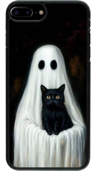 Coque iPhone 7 Plus / 8 Plus - Halloween 2025 Ghost with black cat