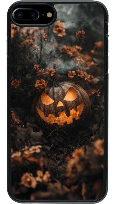 Coque iPhone 7 Plus / 8 Plus - Halloween 2025 Pumpkin with flowers