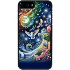 iPhone 7 Plus / 8 Plus Case Hülle - Fliegender Blumen-Eule