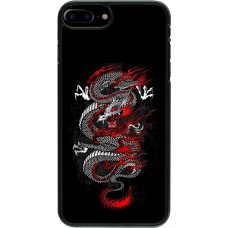 iPhone 7 Plus / 8 Plus Case Hülle - Japanese style Dragon Tattoo Red Black