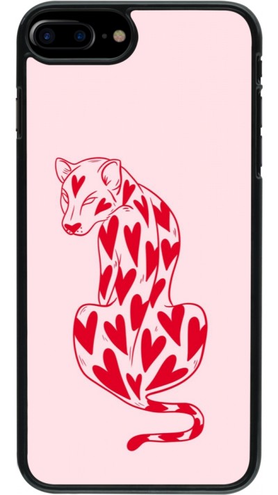 Coque iPhone 7 Plus / 8 Plus - Leopard with hearts 2026
