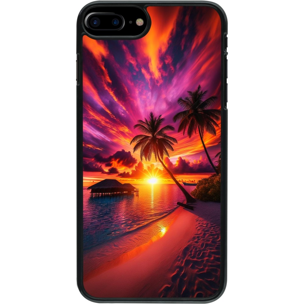 iPhone 7 Plus / 8 Plus Case Hülle - Malediven Abenddämmerung Glückseligkeit