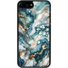 iPhone 7 Plus / 8 Plus Case Hülle - Grüner Blauer Goldener Marmor
