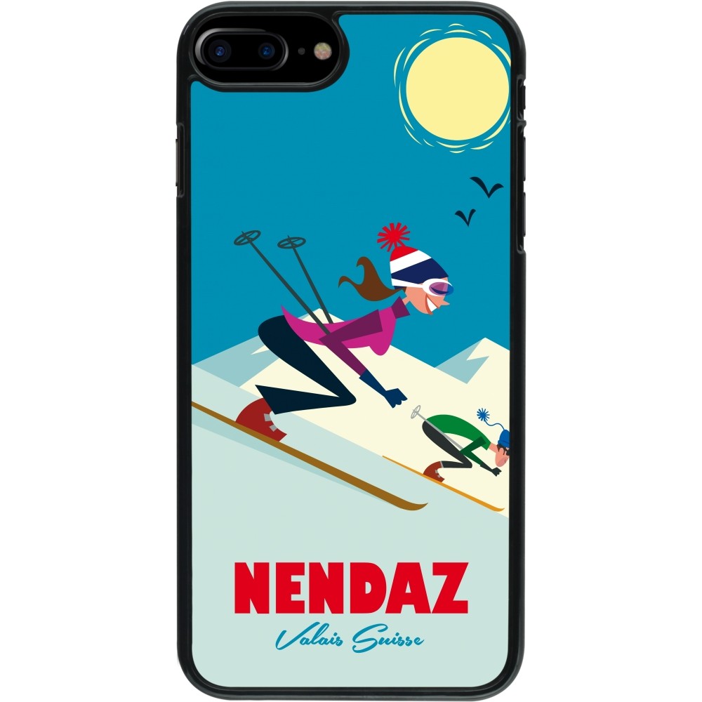 iPhone 7 Plus / 8 Plus Case Hülle - Nendaz Ski Downhill