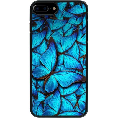 Coque iPhone 7 Plus / 8 Plus - Papillon - Bleu