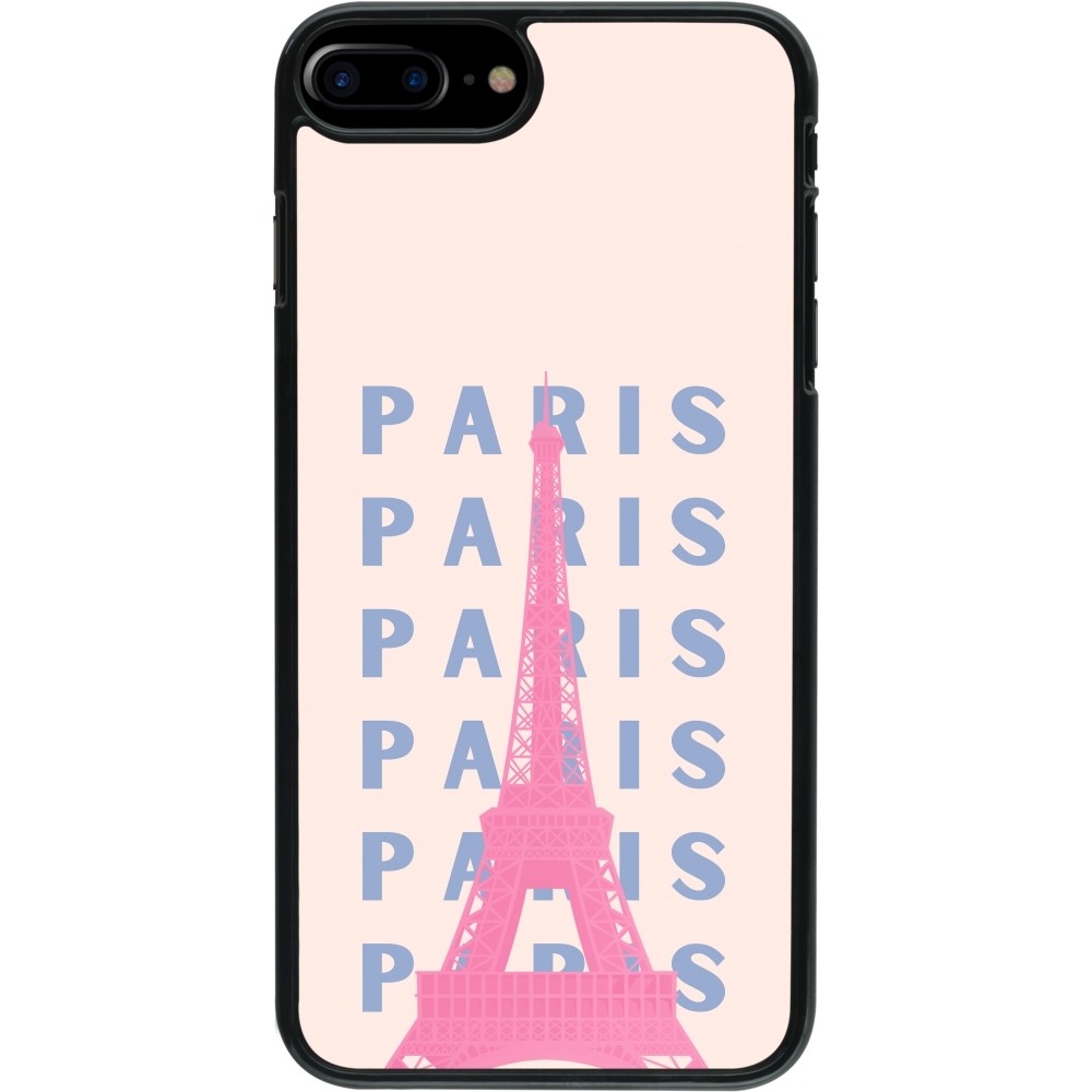 iPhone 7 Plus / 8 Plus Case Hülle - Paris Pink Print