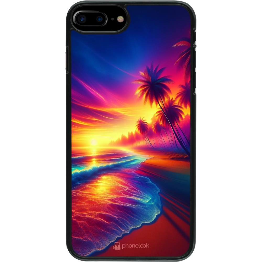 iPhone 7 Plus / 8 Plus Case Hülle - Strand Sonnenuntergang auffällig