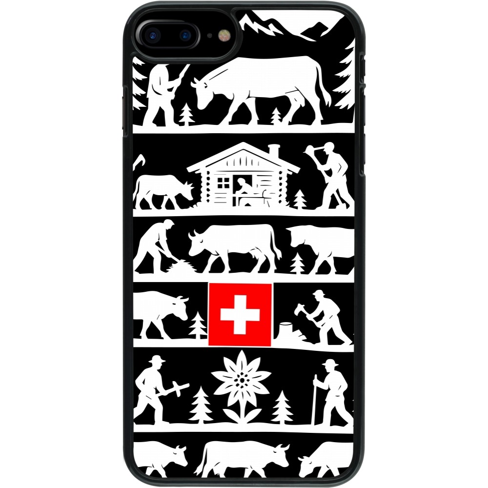 iPhone 7 Plus / 8 Plus Case Hülle - Poya Schweiz 1 schwarz