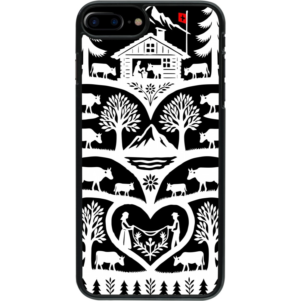 iPhone 7 Plus / 8 Plus Case Hülle - Poya Schweiz 2 schwarz