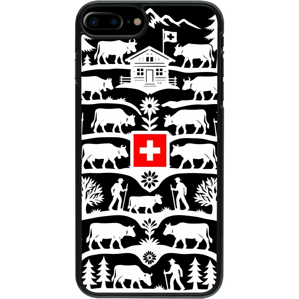 iPhone 7 Plus / 8 Plus Case Hülle - Poya Schweiz 3 schwarz