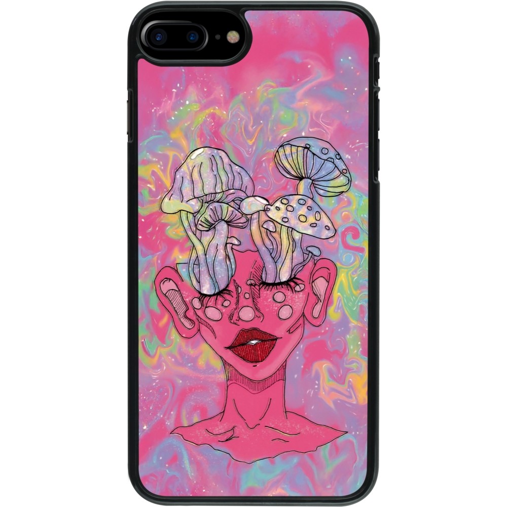 Coque iPhone 7 Plus / 8 Plus - Psychedelic pink mushroom
