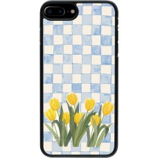 Coque iPhone 7 Plus / 8 Plus - Blue vichy tulips 2026