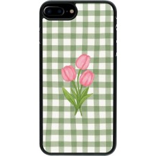Coque iPhone 7 Plus / 8 Plus - Green vichy tulips 2026