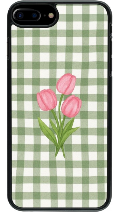 Coque iPhone 7 Plus / 8 Plus - Green vichy tulips 2026