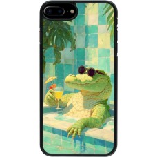 Coque iPhone 7 Plus / 8 Plus - Crocodile in the swimming pool Summer 2026
