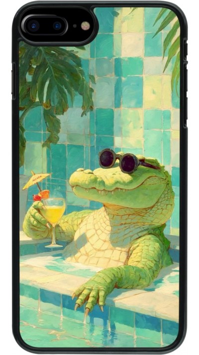 Coque iPhone 7 Plus / 8 Plus - Crocodile in the swimming pool Summer 2026