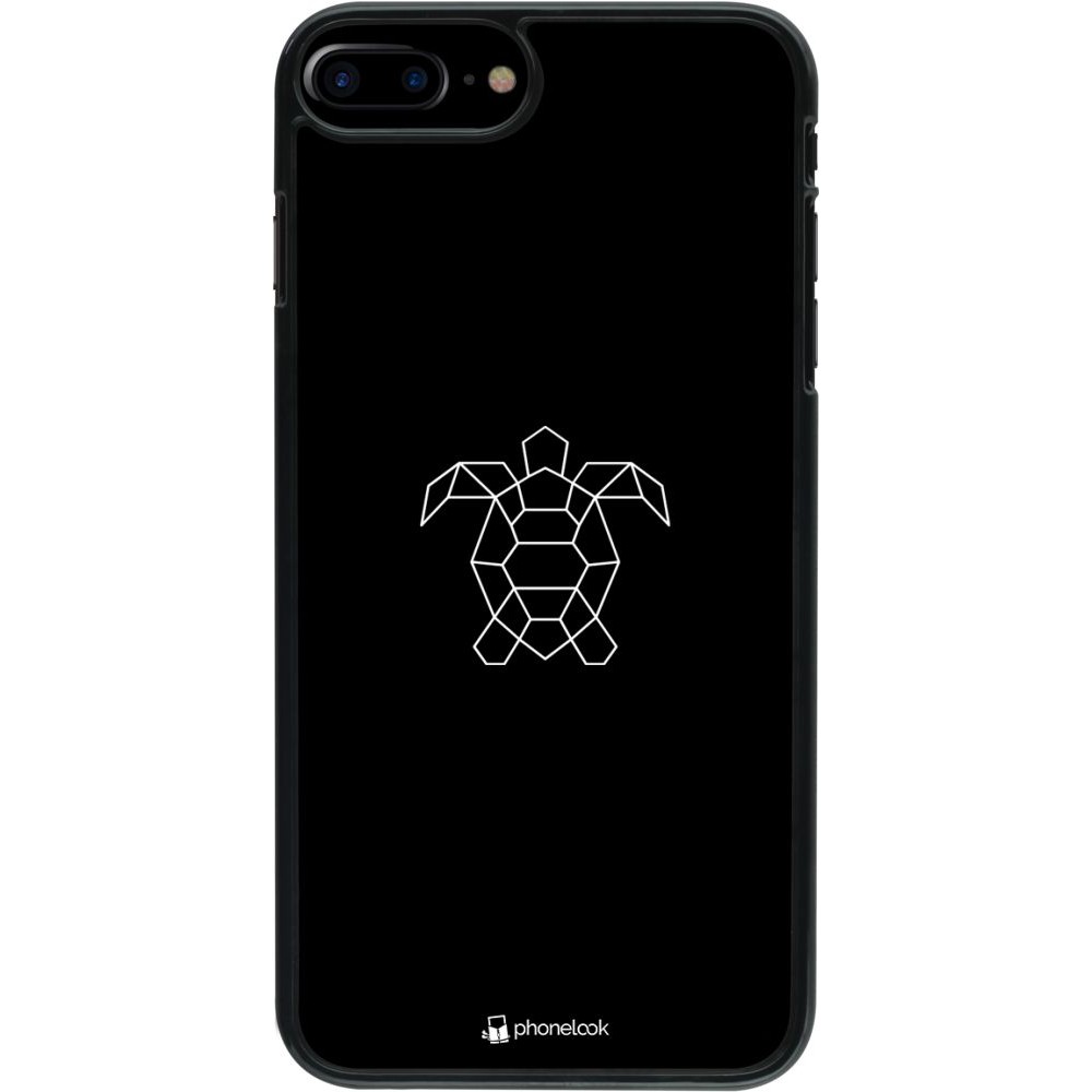 Coque iPhone 7 Plus / 8 Plus - Turtles lines on black
