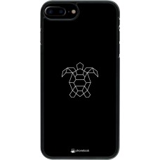 Coque iPhone 7 Plus / 8 Plus - Turtles lines on black