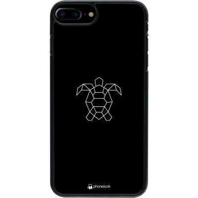 Coque iPhone 7 Plus / 8 Plus - Turtles lines on black