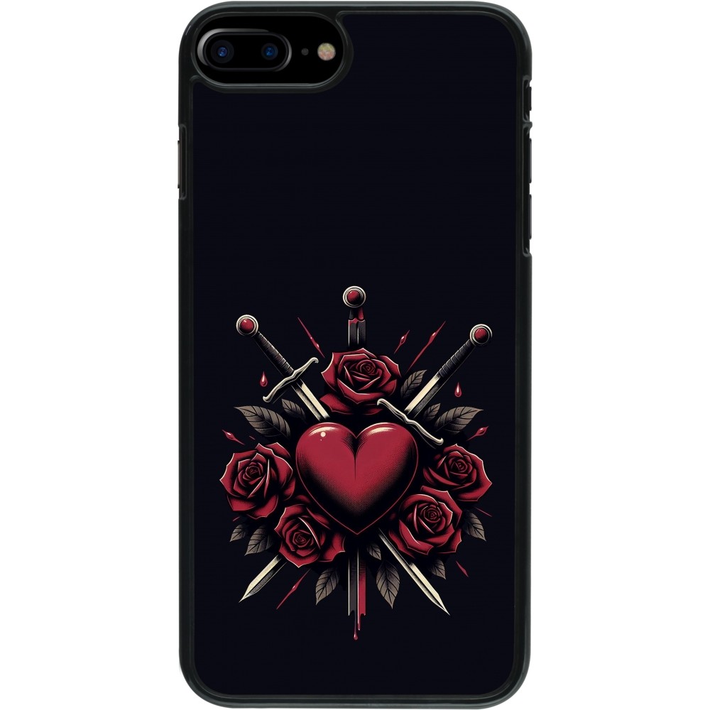 iPhone 7 Plus / 8 Plus Case Hülle - Valentine 2024 gothic love