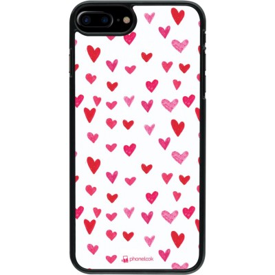 Coque iPhone 7 Plus / 8 Plus - Valentine 2022 Many pink hearts