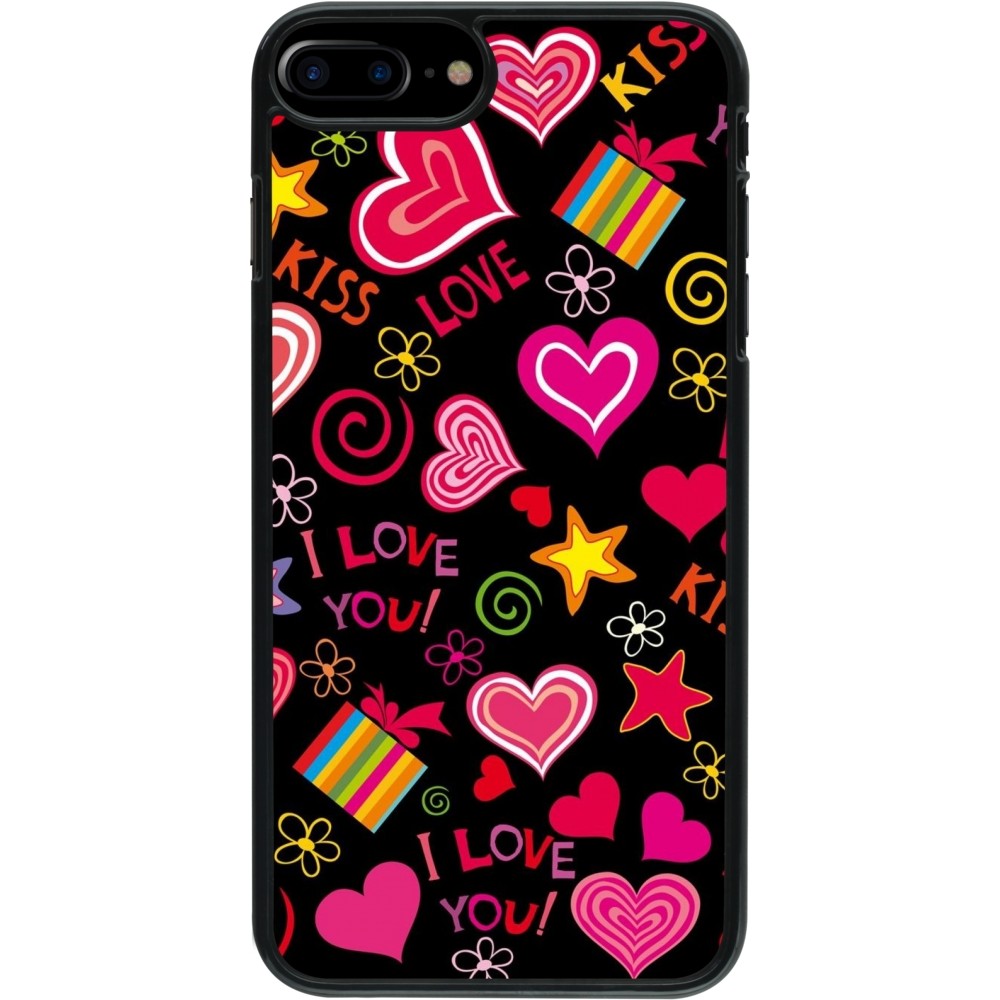 Coque iPhone 7 Plus / 8 Plus - Valentine 2023 love symbols