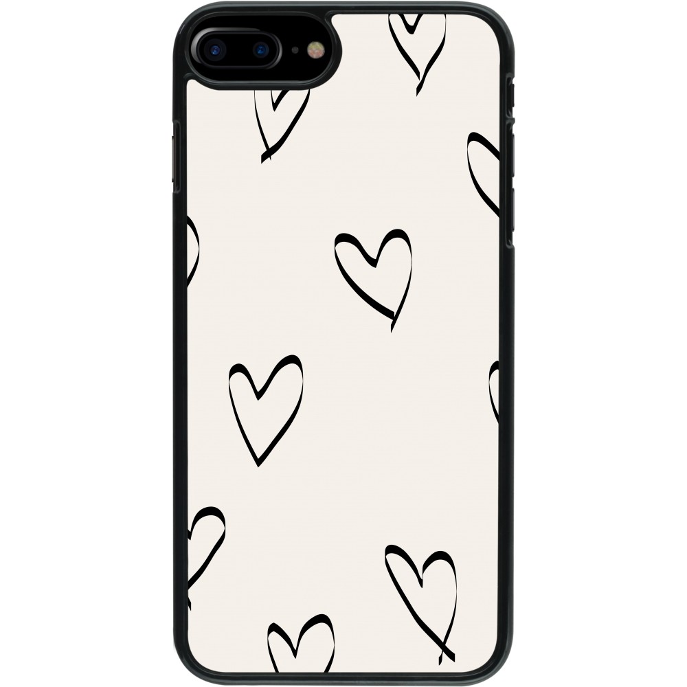 iPhone 7 Plus / 8 Plus Case Hülle - Valentine 2023 minimalist hearts