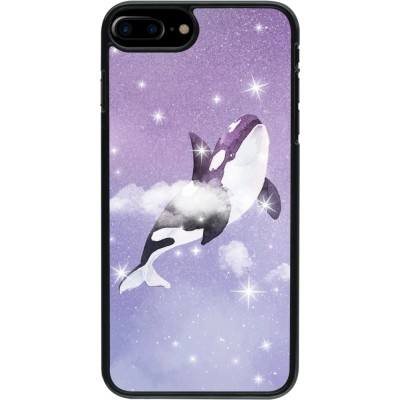 Coque iPhone 7 Plus / 8 Plus - Whale in sparking stars