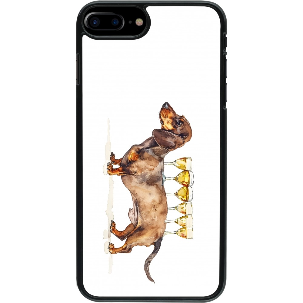 Coque iPhone 7 Plus / 8 Plus - Wine Teckel