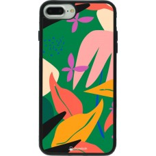 Coque iPhone 7 Plus / 8 Plus - Silicone rigide noir Abstract Jungle