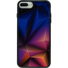 Hülle iPhone 7 Plus / 8 Plus - Silikon schwarz Abstract Triangles 