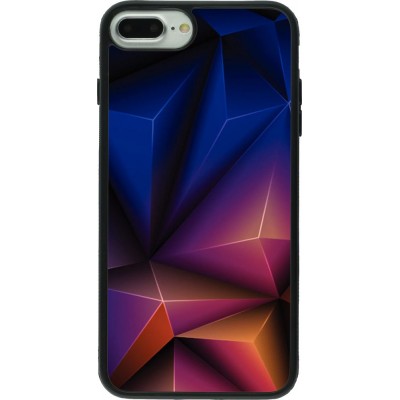 Hülle iPhone 7 Plus / 8 Plus - Silikon schwarz Abstract Triangles 