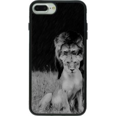 Coque iPhone 7 Plus / 8 Plus - Silicone rigide noir Angry lions
