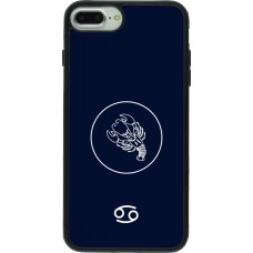 Coque iPhone 7 Plus / 8 Plus - Silicone rigide noir Astrologie Cancer