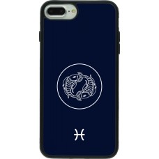 iPhone 7 Plus / 8 Plus Case Hülle - Silikon schwarz Astrologie Fische