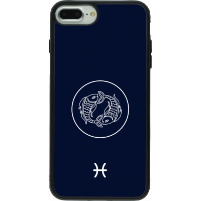 iPhone 7 Plus / 8 Plus Case Hülle - Silikon schwarz Astrologie Fische
