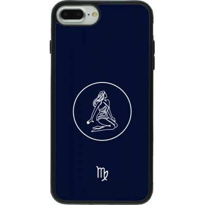 Coque iPhone 7 Plus / 8 Plus - Silicone rigide noir Astrologie Vierge