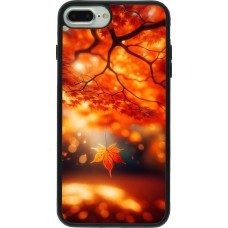 iPhone 7 Plus / 8 Plus Case Hülle - Silikon schwarz Herbst Magisch Orange