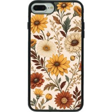 iPhone 7 Plus / 8 Plus Case Hülle - Silikon schwarz Autumn 25 Flower pattern