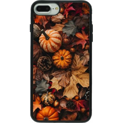 iPhone 7 Plus / 8 Plus Case Hülle - Silikon schwarz Autumn 25 Pumpkin
