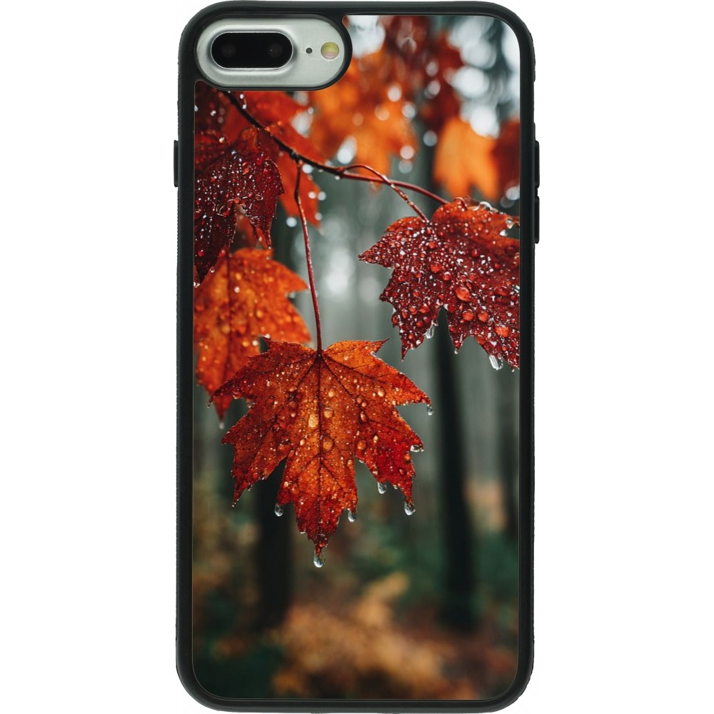 iPhone 7 Plus / 8 Plus Case Hülle - Silikon schwarz Autumn 25 Rain