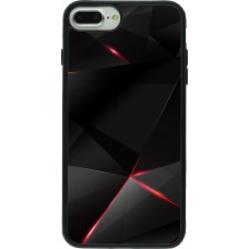 Hülle iPhone 7 Plus / 8 Plus - Silikon schwarz Black Red Lines