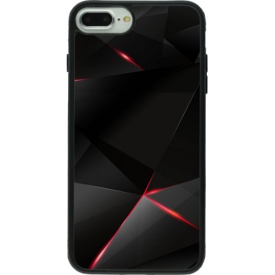 Hülle iPhone 7 Plus / 8 Plus - Silikon schwarz Black Red Lines