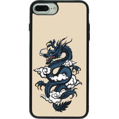 iPhone 7 Plus / 8 Plus Case Hülle - Silikon schwarz Blue Dragon Tattoo