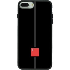 iPhone 7 Plus / 8 Plus Case Hülle - Silikon schwarz Kanton SZ schwarz