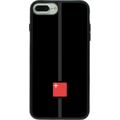iPhone 7 Plus / 8 Plus Case Hülle - Silikon schwarz Kanton SZ schwarz