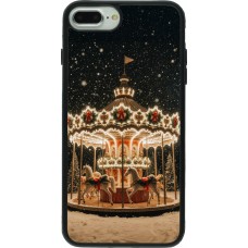 iPhone 7 Plus / 8 Plus Case Hülle - Silikon schwarz Christmas 25 Carousel