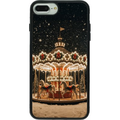 iPhone 7 Plus / 8 Plus Case Hülle - Silikon schwarz Christmas 25 Carousel