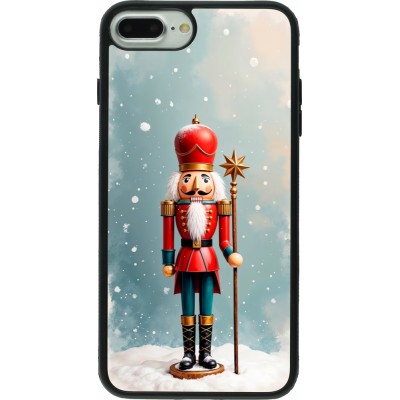 iPhone 7 Plus / 8 Plus Case Hülle - Silikon schwarz Christmas 25 Nutcracker Snow